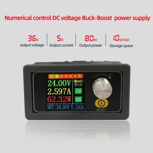 S3580 S3580W DC 0.6-36V Buck Boost Converter CC CV 5A Power Module Adjustable Regulated power supply Voltmeter ammeter