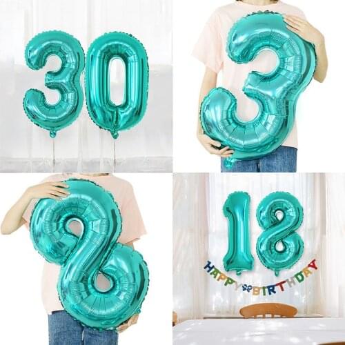 32inch Foil Number Ballon Kids Adult Birthday Balloons 0-9 Happy Birthday Wedding Baby Shower Party Decoration Figures Globos
