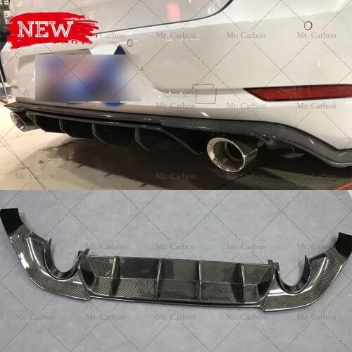 FOR GOLF 7.5 GTI 2018+ CARBON FIBER REAR DIFFUSER TRIM BODY KIT TUNING PART FOR GOLF 7.5 REAR BUMPER BOTTOM LIP SPLITTER RACING
