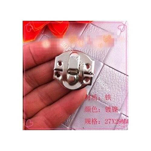 27mm*29mm Lock for antique wooden jewelry box iron buckle accessories silver color