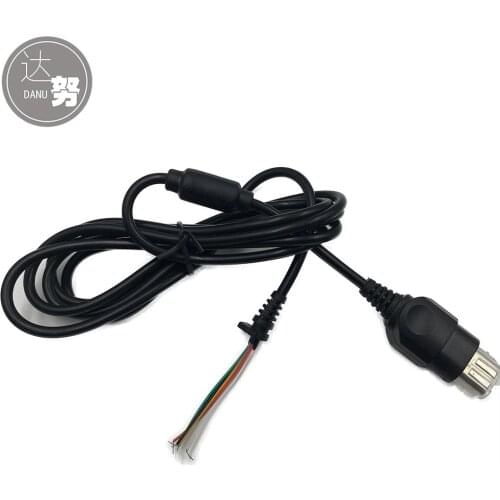 10PCS Replacement Black 5pin Wired Controller Breakaway Cable Lead for Original Xbox Controllers To Console