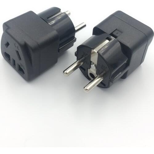 EU Plug Adapter 4.8MM EU Converter 2 Pin Socket AU CN Japan To EU Korea Germany Wall Socket AC 250V Travel Adapter High Quality