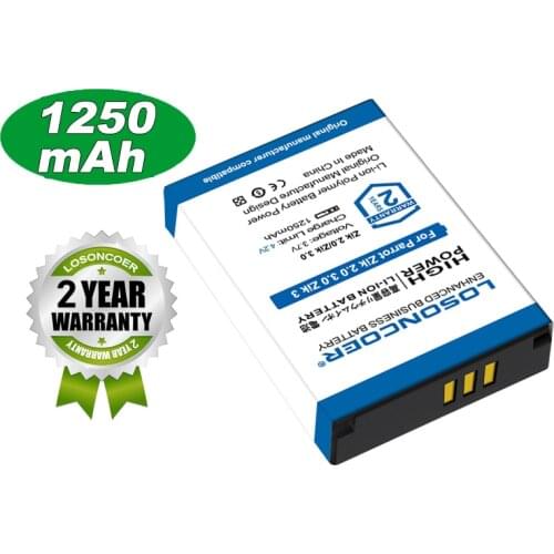 LOSONCOER Battery 1250mAh For Parrot Zik 2.0 Zik2.0 Zik 2 Zik 3.0 Zik3.0 Zik 3 Wireless Headset Battery MCELE00254 MH46671 L15