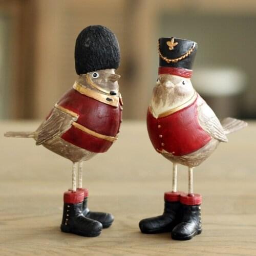 American country high-grade resin retro old furniture decoration decoration 1 Home Furnishing bird lovers of Robin