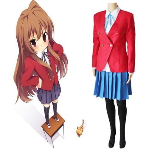 Anime Toradora Cosplay Costumes Taiga Aisaka Cosplay Costume Uniforms Halloween Party Women Cosplay Costume