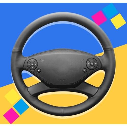 Auto Braid On The Steering Wheel Cover for Mercedes Benz S300 350 400 500 600 2010-2013 CL-Class Interior Car Covers Car-styling