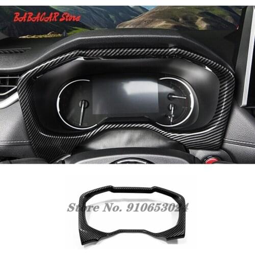 For Toyota RAV4 2019 2020 Car accessories ABS Carbon Fiber Pattern Dashboard Decorative Dash Panel Frame Trim Cover 1 Pcs