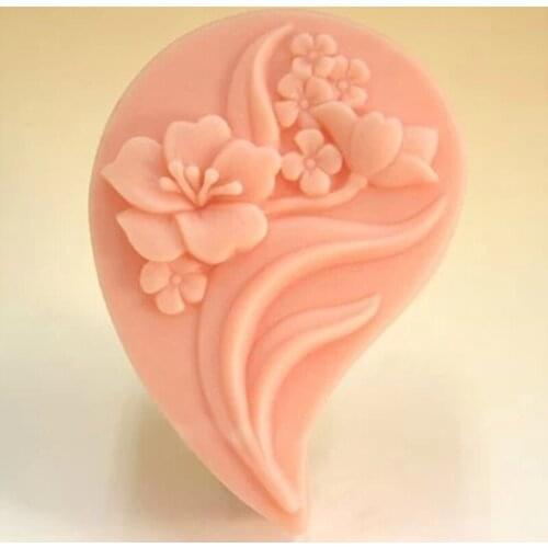 Flower 3D Silicone Soap Mold Heart Design DIY Silicone Mold for Soap Making