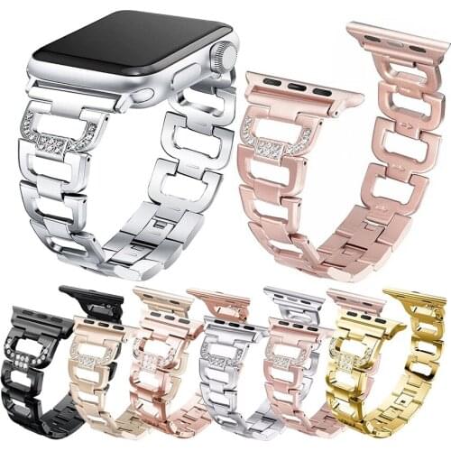 Essidi Stainless Steel Bracelet Strap Belt For Apple Watch Series 4 3 2 1 Metal Smart Watch Band 38 40mm 42 44mm For Iwatch