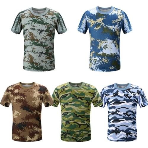 Student Military Training T-shirt Male Summer Camouflage Short-sleeved Military Training Uniform Summer Camp Quick-drying