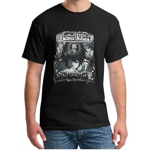 2021 Anime Cartoon Death Note T-Shirt For Men Women Unisex Short Sleeve Print Lawliet Tee Shirt Manga Plus Size Clothing