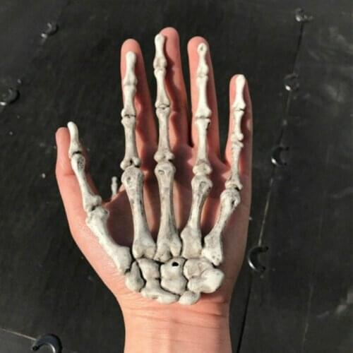 Halloween Decoration Skeleton Hands Realistic Life Size Plastic Fake Human Hand Bone Ghost House Secret Room Scary Props