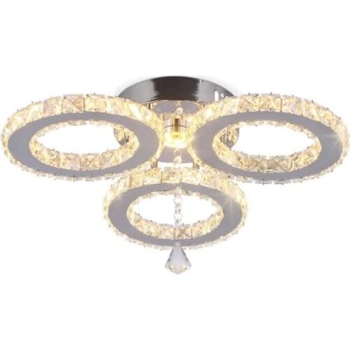 Rings K9 Crystal LED Ceiling Light Chandeliers Lighting Fixtures for Celling Lights for Room Bedroom Lamp for Kitchen Bedroom