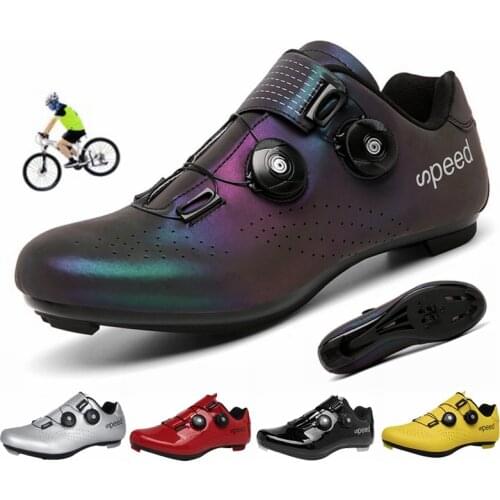 2020 New Road rubber-soled cycling shoes ultra-light non-slip professional self-locking shoes outdoor sports fluorescent effect