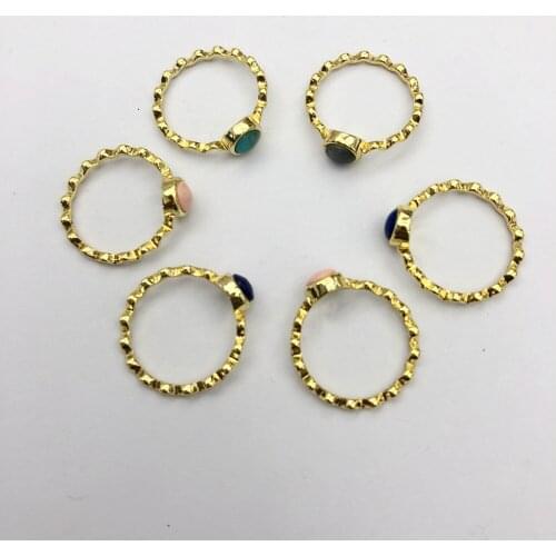 Wholesale New Designed Labradorite Gem Ring,Sun Stone Gem stone Ring,Quartz Crystal Jewelry Finger Ring ,mixed 10pcs/lot