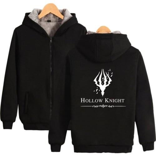 Hollow Knight Fashion Printed Winter Parkas Women/Men Long Sleeve Zipper Hooded Coats 2019 Casual Trendy Streetwear Warm Clothes