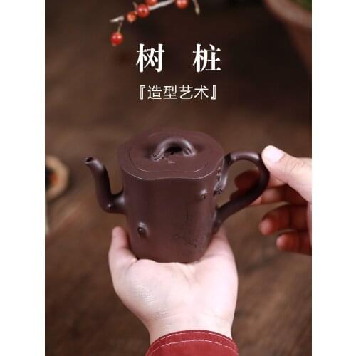 Recommended yixing famous ceramic tea-pot handmade ceramic tea-pot stump pot by hand
