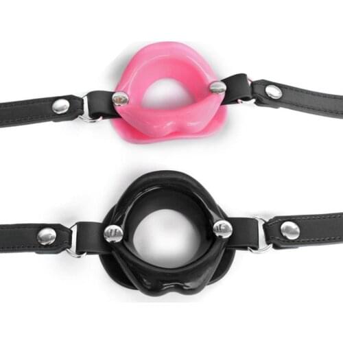 Big Lip Oral Gag Bdsm Bondage Strap On Rubber Leather Open Mouth Oral Band Bondage Restraints Femdom Slave Bondage Metal Sm Toys