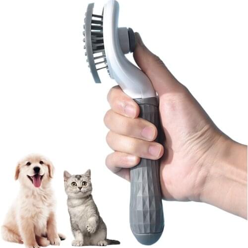 Cat Comb Grooming Stainless Steel Needle for Cleaning Pet Brush One Button Hair Removal Dog Brush Pet Hair Remover Dropshipping