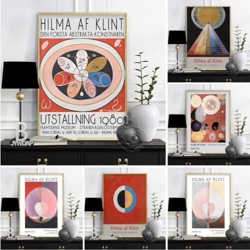 Swedish Hilma Af Klint Quote Art Posters Exhibition Poster Vintage Abstract Pictures Modern Mid Century Abstract Wall Decor