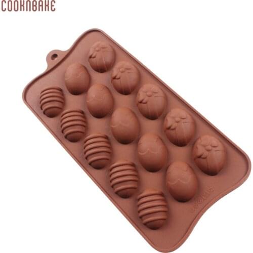 DIY Silicone mold for chocolate ice cube jelly pudding with 15 holes Eater Eggs 3 Different Design SICM-115-15