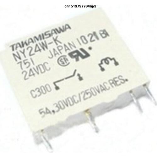 Power relay NY24W-K 24VDC NY12W-K 12VDC NY5W-K 5VDC 4PIN 5A 5PCS