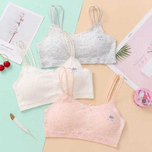 8-15Y Kids Bra Girls Sport Bra Children Underwear Teens Tube Top Training Bra Elastic Kids Seamless Vest Puberty Underwear