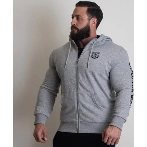 Muscle Fitness Brothers Sports Hooded Sweater Mens Fall/Winter Loose Large Size Fitness Running Training Basketball Jacket