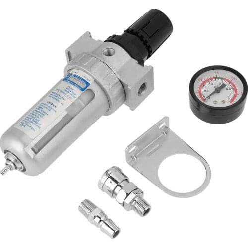 Rc1/4 In Air Compressor Moisture Water Trap Filter Regulator Mount Connection Air Filter Pressure Reducer SFR200 With Connector