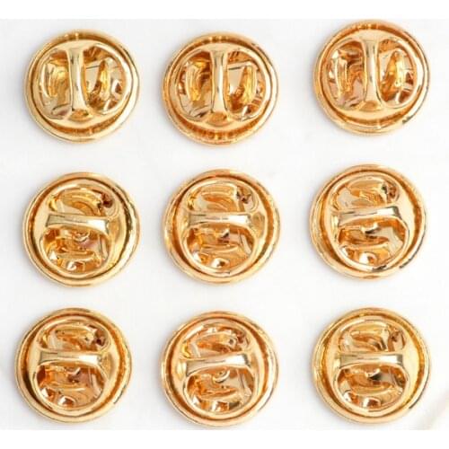 5 Pcs Spare Brooch Button Alloy Needle Back Buckle Butterfly Buckle Thorn Horse Needle Base Badge Collar Needle Accessories