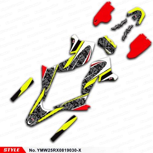 Aftermarket Motocross Decals Vinyl Sticker Kit for WR250X WR250R 2008 2009 2010 2011 2012 to 2020, Style No. YMW25RX0819030-X