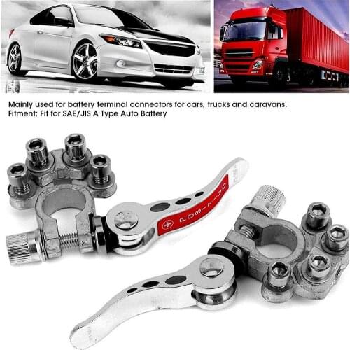 2Pcs Battery Terminal Connector Clamp Quick Release Copper Adjust Disconnect Tool For Boat Battery Cable Clamp Car Accessories