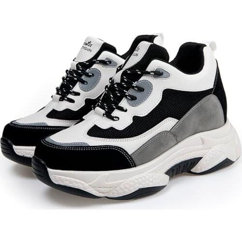 2020 New Designers Mesh Breathable Running Shoes Women Outdoor Walking Shoes Woman Fashion Sneakers Ladies Jogging Heighten 8cm