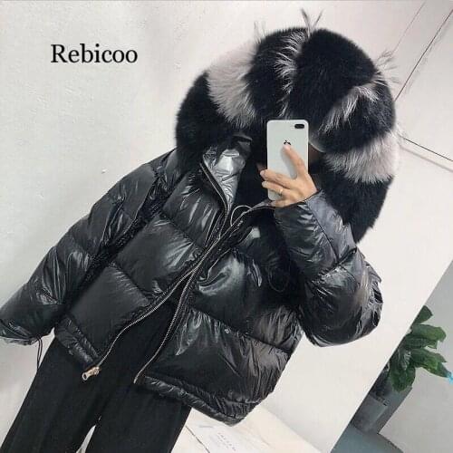 Fox Fur Winter Jacket Women Gold Warm Parka Real Fur Down Coat Female White Duck Down Jacket Winter Waterproof Overcoat