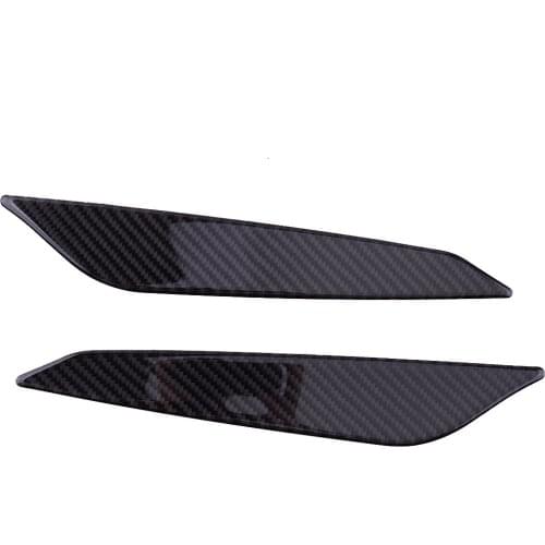 1 Pair Car Gear Shift Side Sticker Center Console Panel Cover Trim Carbon Fiber Black Fit for Audi A4 B9 2017 2018 2019