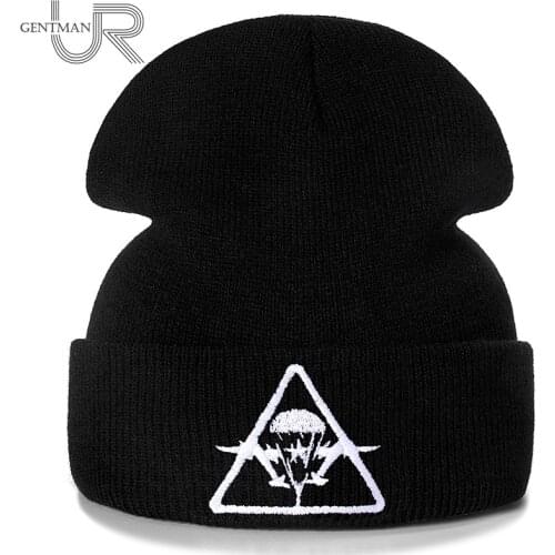 New VDV Embroidery Casual Winter Hats For Men Women Fashion Knitted Hat Solid Color Streetwear Beanie Hat Unisex Ski Hat