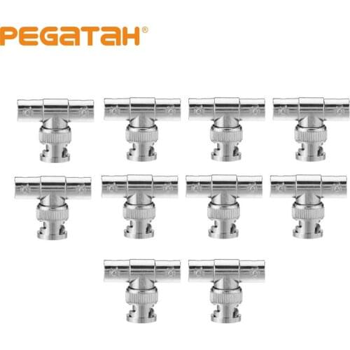 10pcs JR-B28 Right Angle tee BNC junction 2 female 1 male CCTV BNC Connector rg58 rg59 rg6 connector for cctv system