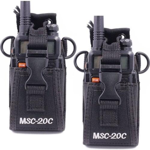 2Pcs ABBREE MSC-20C Nylon Multi-Function Pouch Bag Holster Carry Case for Yaesu Motorola TYT baofeng UV-5R/82 Walkie Talkie
