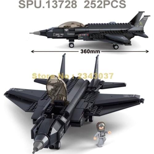 Sluban 0510 252pcs Military War Craft Fighter F-35 Lightning Building Blocks Toy