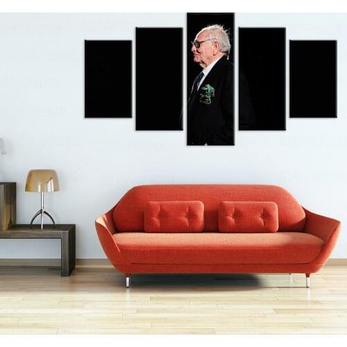 5 piece HD print canvas poster French famous fashion designer Pierre Cardin room living room art decor wall custom printing
