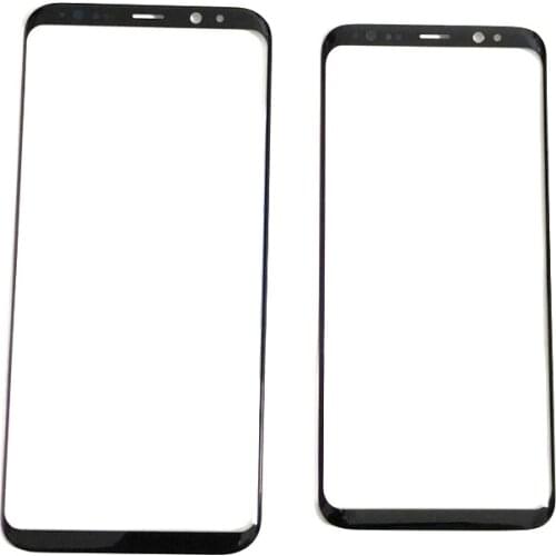 5pcs/lot black Touch panel For Samsung Galaxy S8 G950 G950F / S8 + plus G955 Front Outer Glass Lens Replacement