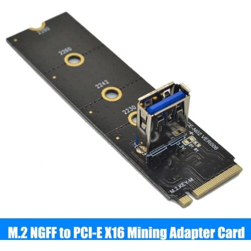 M.2 Slot To PCI-E Riser Card Slot Adapter Card M2 Slot Extender Adapter for Miner Mining
