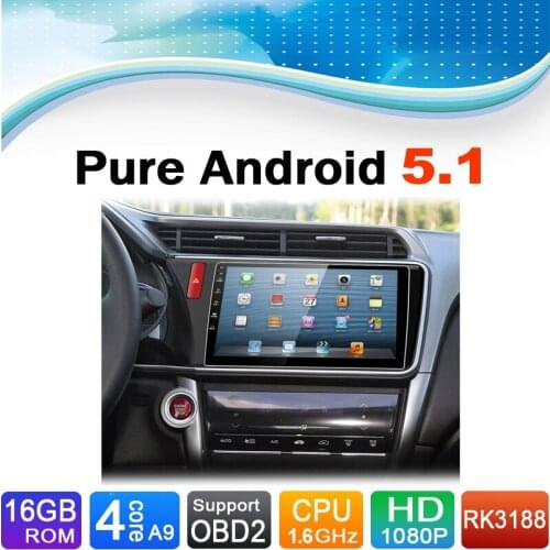 Android 5.1 Car GPS Navigation System DVD Player Autoradio Auto Radio Car Media Stereo for Honda City 2014 2015 2016 (LHD)
