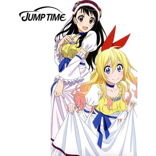 JumpTime 13cm x 7.2cm Car Stickers Nisekoi Anime Lovely Princess Beauty Vinyl Decal Window Wiper Decal Car Styling Accessories