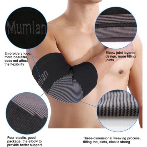 Mumian A21 Black Elbow Protector Guard Protective Sleeve for Outdoor Sports