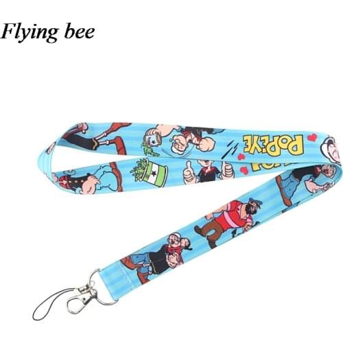 Flyingbee Creative kawaii Keychain Cartoon Phone Lanyard Women Fashion Strap Neck Lanyards for ID Card Phone Keys X0718
