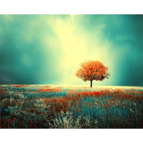 GLymg Mosaic Colorful Tree Gift DIY Manual 5D Diamond Embroidery Craft Painting Bright Rhinestones Diamond Wall Arts Decor