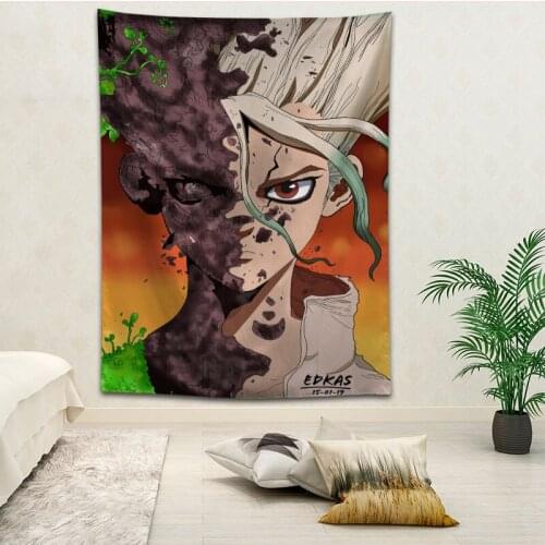 Hot Sale Custom Dr STONE Wall Hanging HD Landscape 3D Printing Digital Printing Home Decoration Tapestry