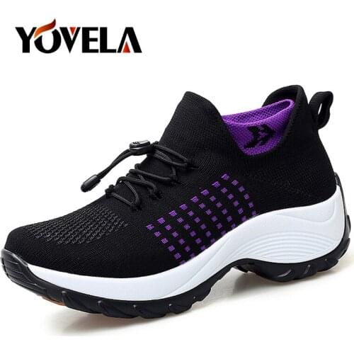 Women Sneakers Fashion Flat Platform Shoes Increase Hight Casual Woman Shoes Moccasins Slip on Casual Flats Ladies Mesh Shoes