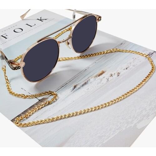 Fashion Coarse Flat Chain Sunglasses Chain OL Style Neck Mask Glasses Lanyard Hold Straps Cords Women Glasses Accessories